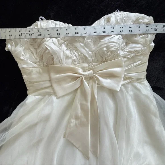 Steppin' Out Dress formal prom wedding homecoming size 11/12 ivory - Picture 10 of 16